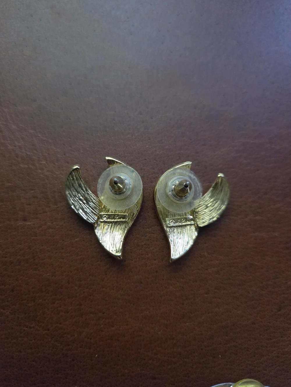 Vintage Lot‎ Bundle Hammered Gold Chunky Earrings